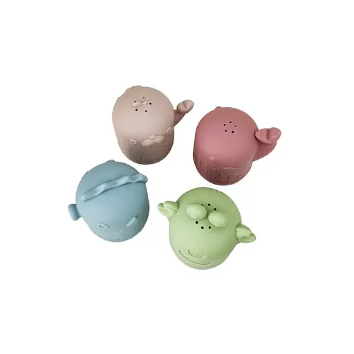 Набір силіконових іграшок для купання "Морські мешканці" Mega Zayka MGZ-0927, 4 штуки - фото 3
