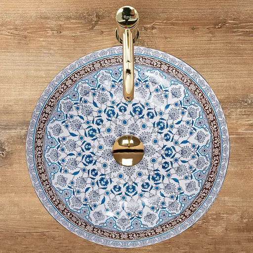 Умивальник Rea Arte blue виразний REA-U1222, Синий - фото 4