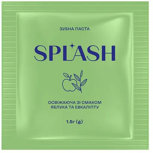 Зубная паста Splash миниатюра освежающая со вкусом яблока и эвкалипта - фото 1