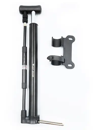 Насос велосипедный West Biking YP0711106 с манометром и подножкой черный (G0000925) - фото 2