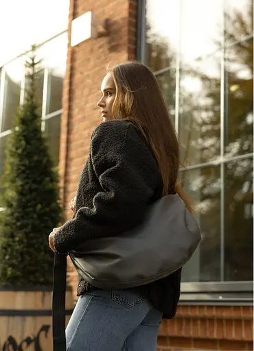 Женская сумка Sambag HOBO BAG-GLOVE Графит 28 х 58 х 4 см (53400009) - фото 4