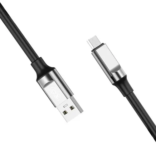 Кабель XO NB251 Android жидкий силиконовый каучук для Micro 6A/1 м Черный - фото 1