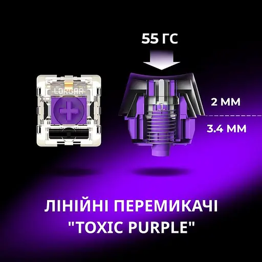 Клавіатура Lorgar KBP70MW Pro Wireless 65% Compact Black White EN/UA (LRG-KBP70MW-WH-US) - фото 12