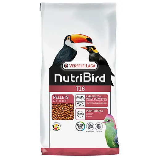 Полнорационный корм для плодоядных и насекомоядных птиц Versele-Laga NutriBird Original T16 10 кг (5410340221358) - фото 1