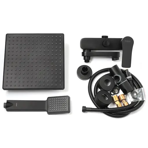 Душевая система Haiba Milano 003-J Black HB3934, Черный матовый - фото 3