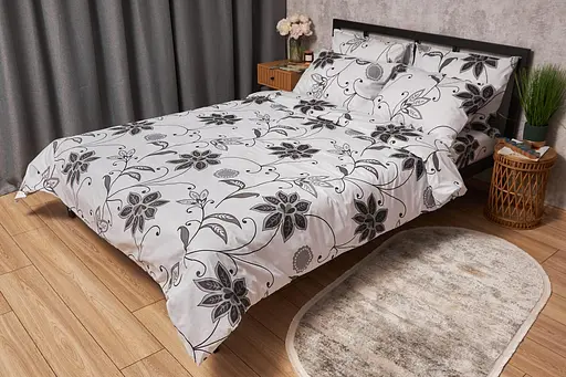 Пододеяльник Moon&Star Бязь Gold Люкс Gray Denim Полуторный Евро 160x220 см - фото 1