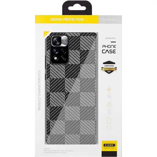Чехол TPU+PC Grid для Xiaomi Redmi Note 11 Pro 4G/5G / 12 Pro 4G Cube - фото 2