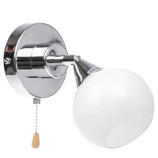 Бра Brille BR-712W/1 настінне накладне у спальню з вимикачем класичне E14 CH