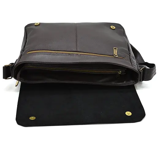 Кожаная мужская сумка через плечо TARWA 37х27х11 см sum0025706 - фото 5