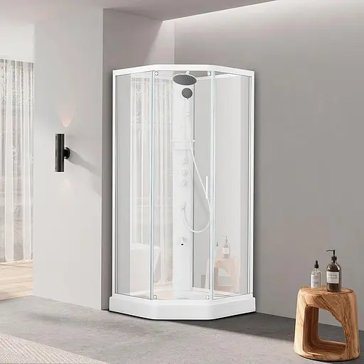 Душевой бокс Dusel Glare белый 900x900x2100 559003 - фото 1