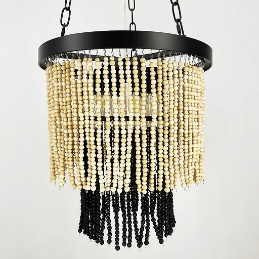 Подвесная люстра из серии "Деревянные бусины" Ø 40 см Line.F MJ 197-400 - фото 6