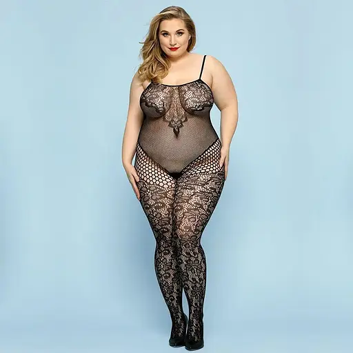 Откровенный бодистокинг JSY Роковая Скарлет Plus Size, Black
