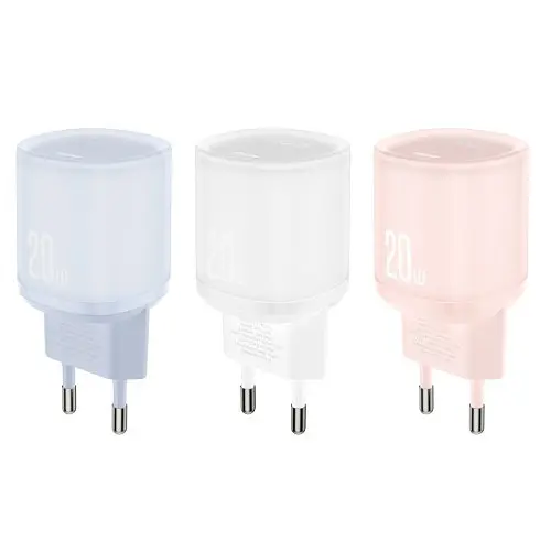 Мережевий зарядний пристрій XO L143(EU) PD20W Single USB-C Charger Рожевий - фото 5