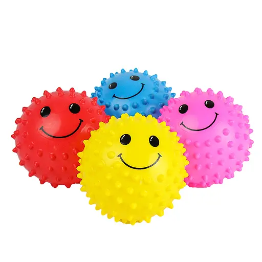 М’яч Їжак, BT-PB-0224, 20 г, 8 см, смайлик (В асортименті), 3 шт. в упаковці - фото 2