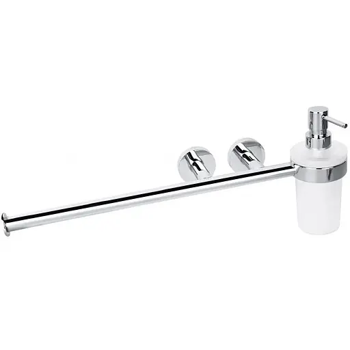 Тримач для рушника з дозатором Bemeta Omega 104019012 Білий - фото 1