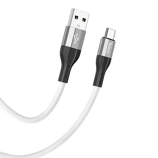 Кабель Hoco Type-C Creator silicone charging data cable X72 3A білий 1 м