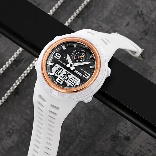 Наручний годинник чоловічий 1655WTWT White Skmei acs0030645 - фото 4