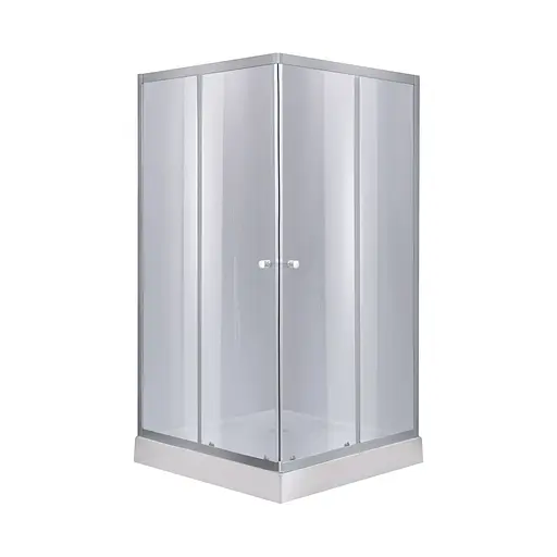 Набор: душевая кабина Lidz Wawel SC80x80.SAT.LOW.GR, стекло тонированное 4 мм + поддон Mazur, универсальная, тонированная - фото 1