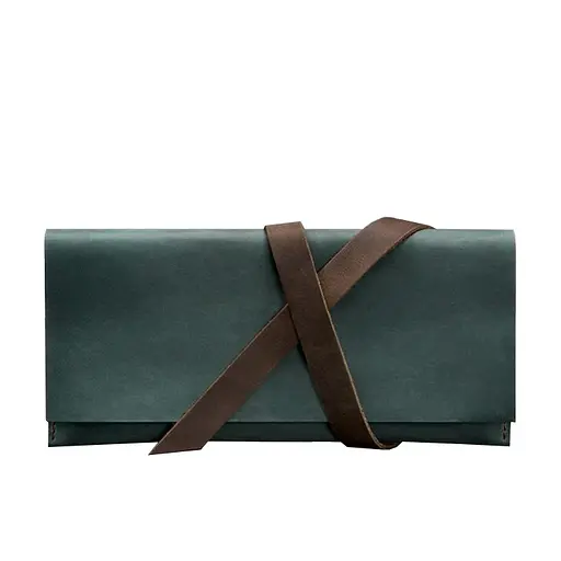 Кожаный тревел-кейс Voyager 1.0 зеленый с коричневым - фото 6