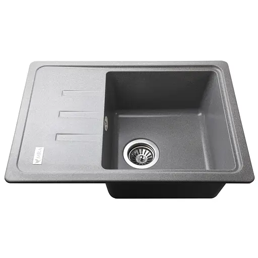 Гранітна мийка Mira MONTI 620х435 мм сірий для кухні стійка до подряпин безпечна для їжі - фото 2