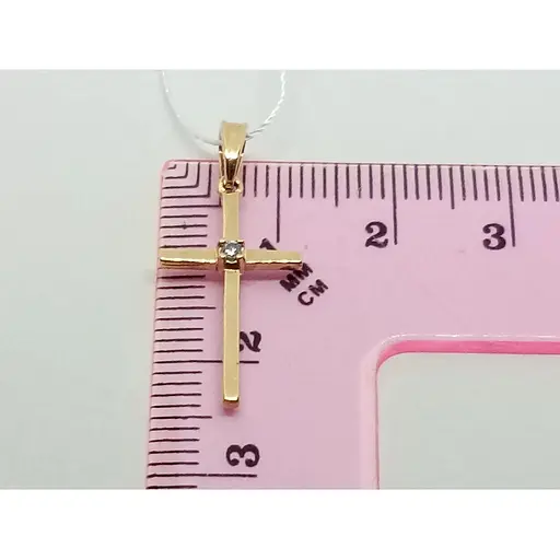 Золотой крестик Империя золота с фианитами. КР294И - фото 4