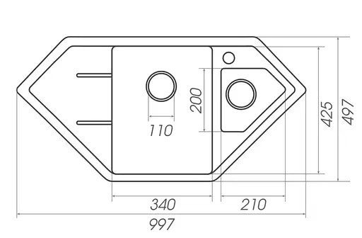 Кухонная мойка Platinum 9950 PANDORA (SP000025194) - фото 5