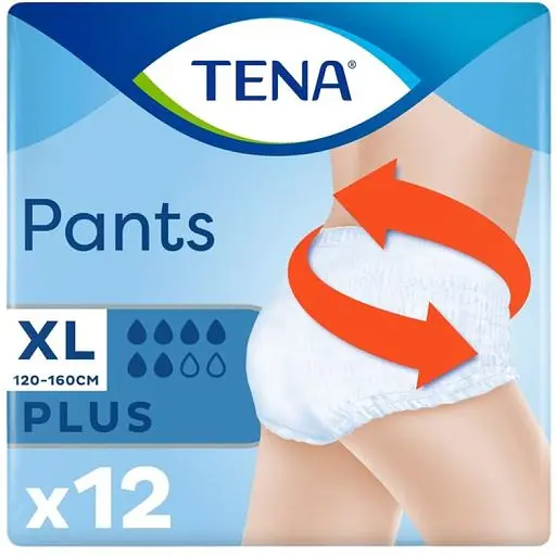 Трусы-подгузники для взрослых Tena Pants Plus XL 24 шт. (2 уп. х 12 шт.) - фото 2