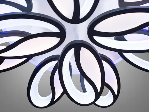 Светодиодная люстра 8090-8+4BKLEDDIMMER3COL черная с димером - фото 4