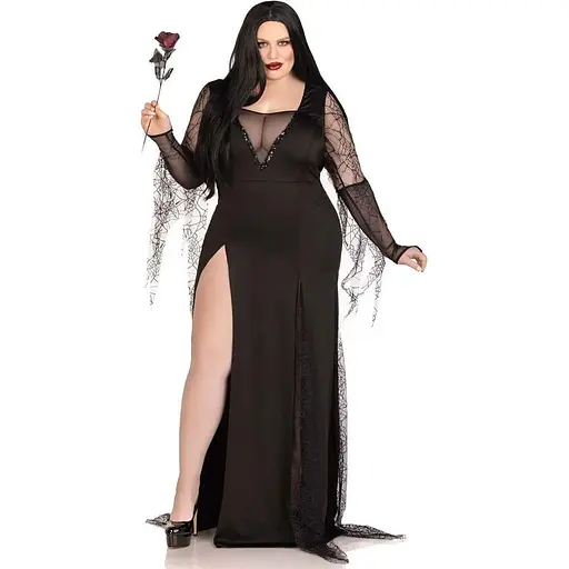 Еротичний костюм Мортіші Аддамс Leg Avenue Sexy Spooky Morticia 1X-2X - фото 4
