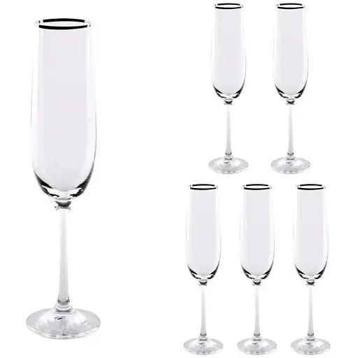 Набор бокалов для шампанского Lora Олимп 190 мл 6 шт. NGC151SETCHAMP-D