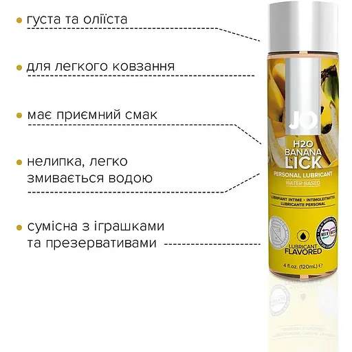 Змазка на водній основі System JO H2O - BaNana Lick (120 мл) - фото 3
