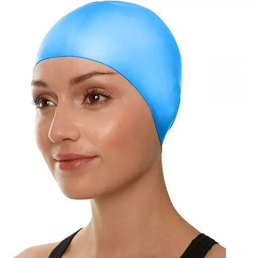 Шапочка для плавання Intex 55991 силікон від 8 років 20 см синій - фото 2