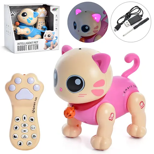 Тварина інтерактивна кіт 15 см, ходить, звук, світло, на батарейках, 23.5x21.5x14 см - фото 2