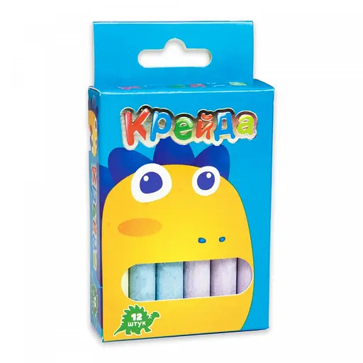 Мел Маленький круглый Strateg 50121 разноцветный 12 шт - фото 1