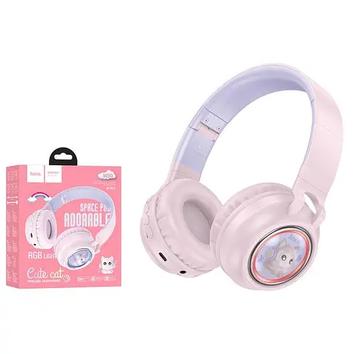 Bluetooth-гарнітура Stereo Hoco W50 рожеві - фото 2
