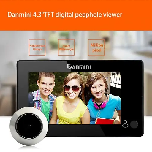 Відеоглазок дверний прихований з монітором 4.3" дюйма в квартиру Anjielo Smart YB-43CH (100546) - фото 2
