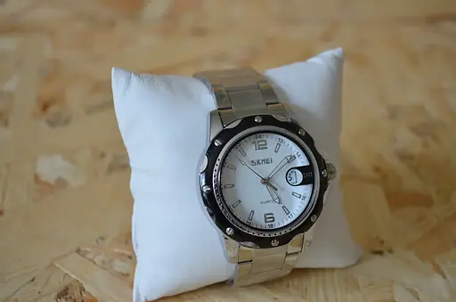 Чоловічий наручний годинник Skmei Robby Steel 0992S Сріблястий з білим - фото 6