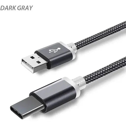 Кабель зарядний 1м USB - USB Type-C з подовженим штекером 10мм OEM