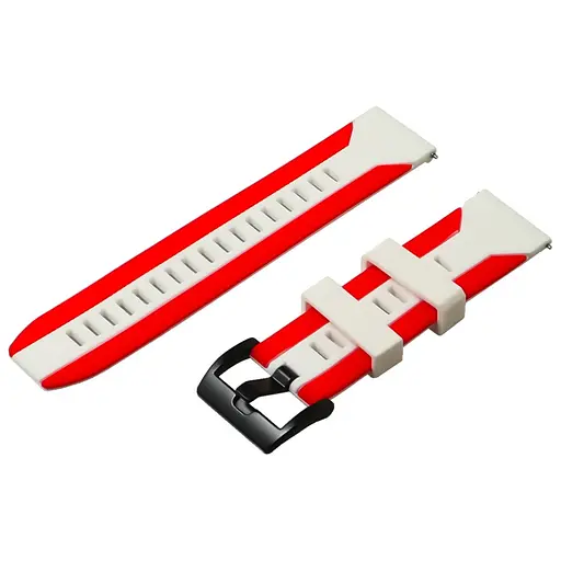 Силиконовый ремешок Frontier для Samsung S3/S4, 22 мм бело-красный - фото 1