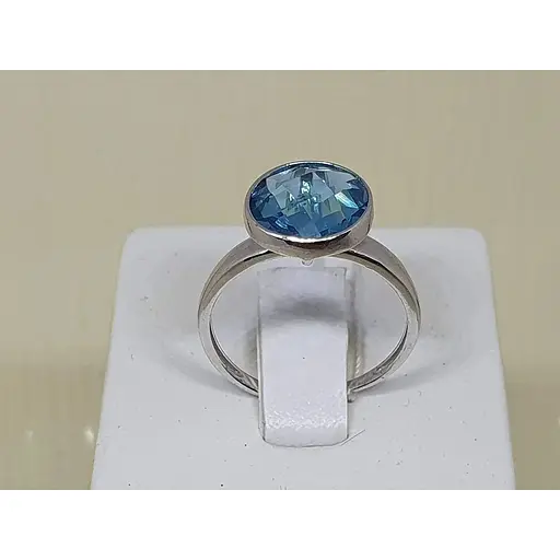 Срібне кільце Імперія золота з фіанітом. КВ1854.01С 17,5 - фото 3