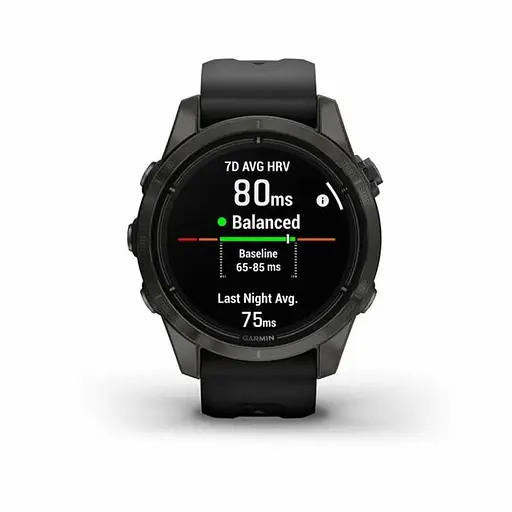 Смарт-годинник Garmin Epix Pro Gen 2 Sapphire 42mm Carbon G. DLC Ti. with Black Band (010-02802-14/15) - фото 6