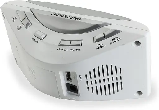 Радіокерований годинник цифровий Soundmaster UR122WE сірий / білий - фото 2