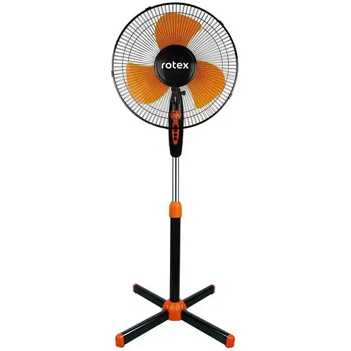 Підлоговий вентилятор Rotex RAF49-E 35Вт 40см із захисною решіткою Таймер 60 хвилин Чорний / Помаранчевий - фото 1