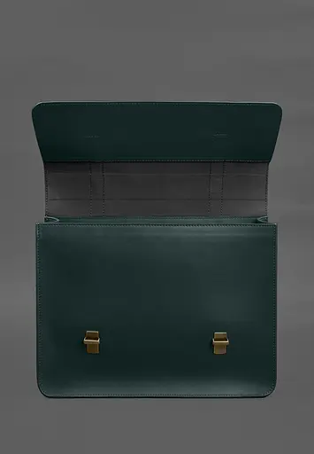 Кожаная сумка-портфель Porte зеленый - фото 5