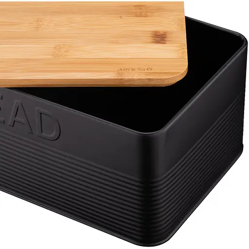 Хлібниця Ardesto Midori з бамбуковою кришкою 33х18х12 см чорна (AR0912BB) - фото 6
