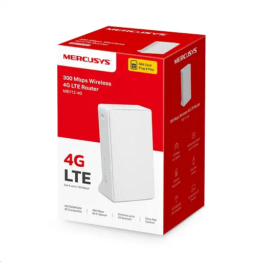 4G LTE Wi-Fi маршрутизатор Mercusys MB112-4G, підтримка SIM, просте налаштування, LAN/WAN - фото 6