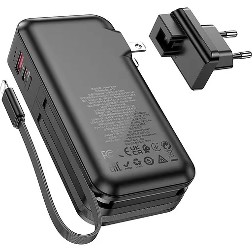 Зовнішній акумулятор Hoco J126 Travel 10000mAh 22.5W Black (615723) [107510] - фото 3