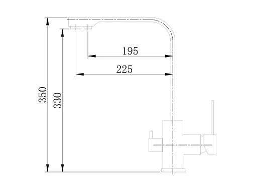 Cмеситель для кухни Asignatura Twin Flat 80544600 Хром - фото 2