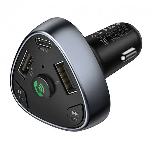 Автомобильный FM-модулятор Hoco E51 + Bluetooth (2USB+PD) - фото 5