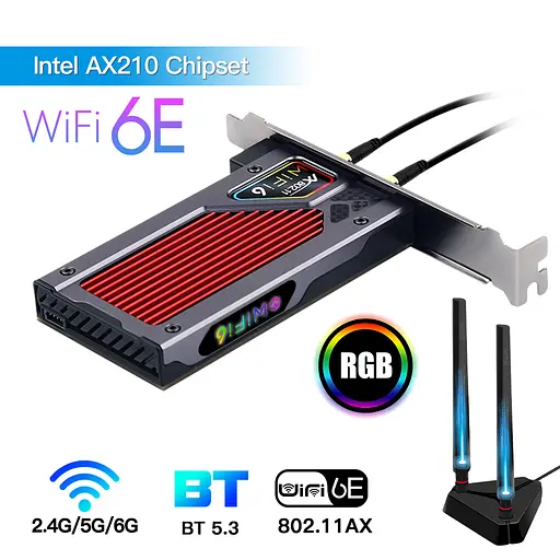 Бездротовий адаптер Fenvi FV-AXE3000RGB Gaming (Intel AX210) - фото 6